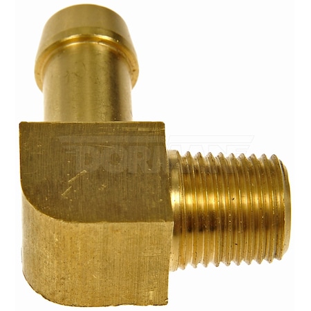 Dorman 18 MNPT Thread size Barbed End 90 Degree Fitting Angle 09 Length Brass 787-046D
